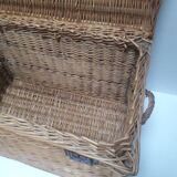 Wicker trunk L75xH53xD48 vintage