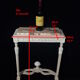White wall lamp console Louis XVI style with pink marble top