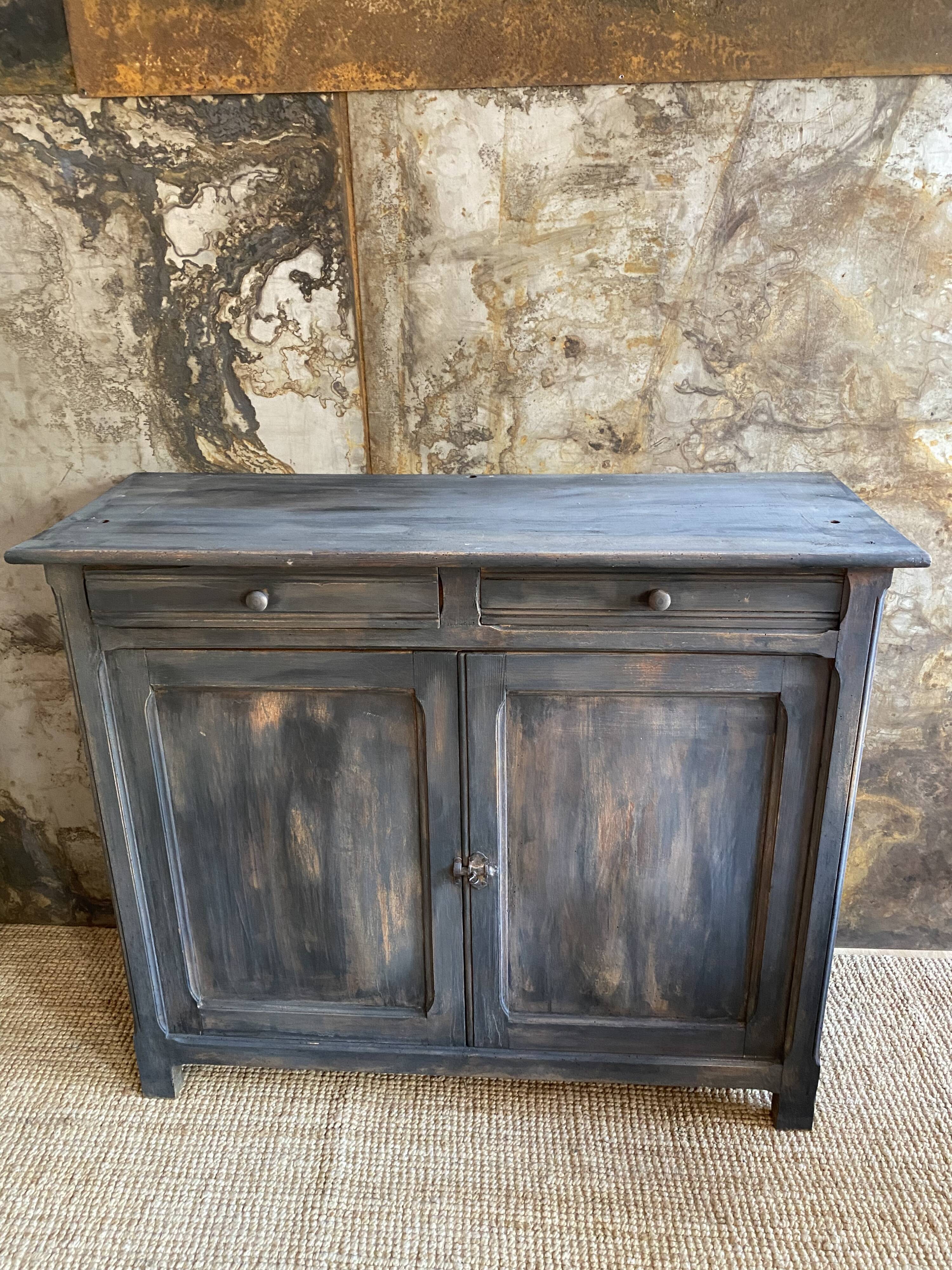 Parisian buffet in its blackened patina