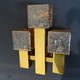 Vintage wall lamp Kalmar Austria, brass glass, 60s