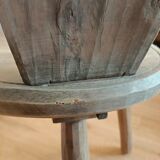 Chaise tripode brutaliste