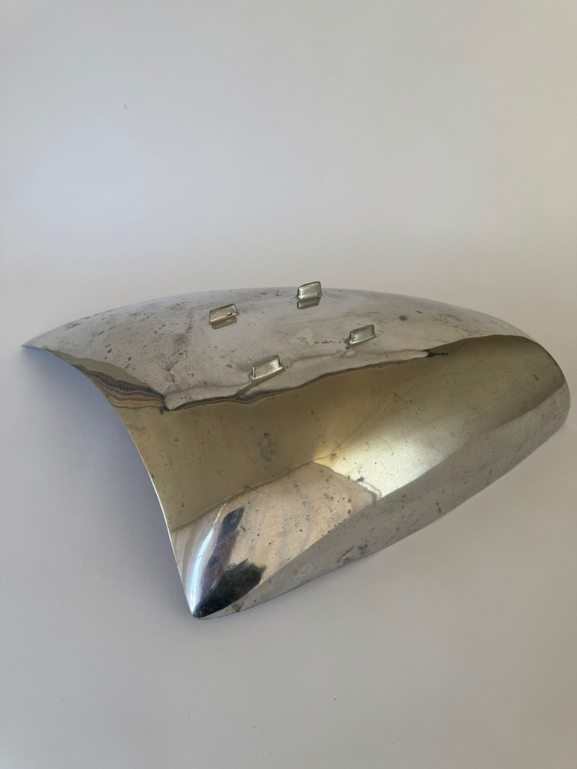 Vintage Modernist Large Aluminium Decoeative Bowl