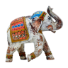 Decorative wooden elephant and hand-painted