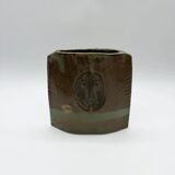 "Totem" vase signed by Anthony Pitot – unique piece, 1980s