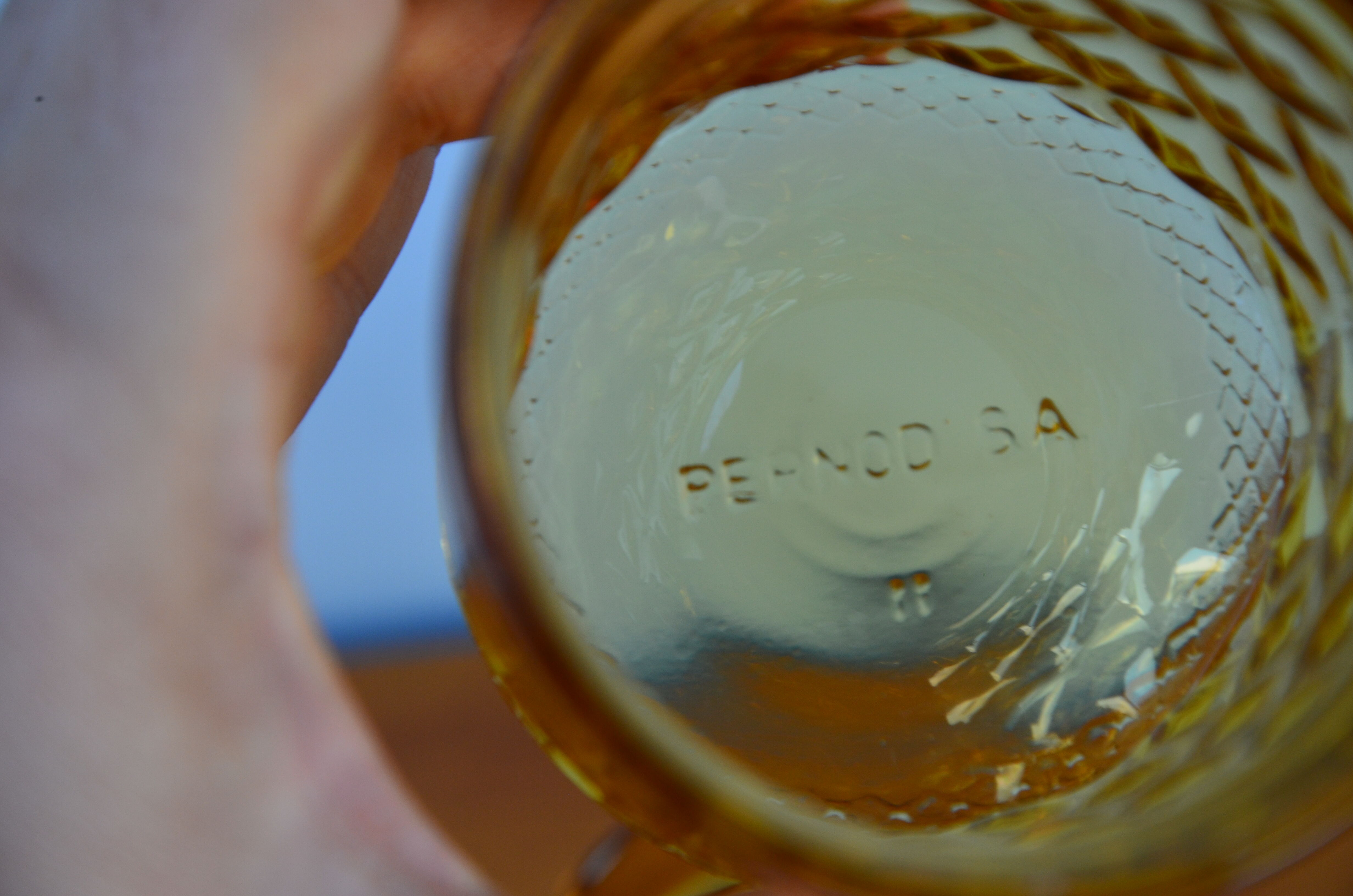 Set of 4 Pernod amber glasses