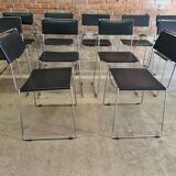 Set of 8 vintage design chairs by Giandomenico Belotti for Alias