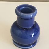 Blue ceramic candlestick