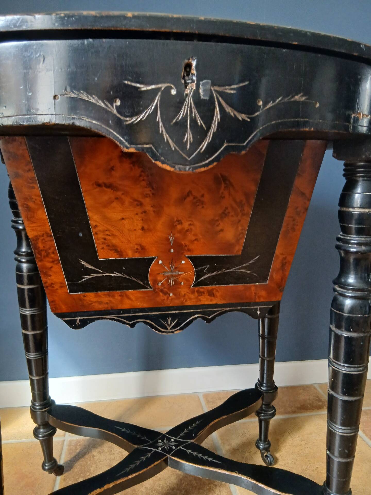 Victorian sewing table