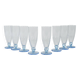 Set of champagne glasses, Italian design, 1980s, production: Italy