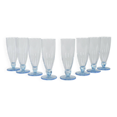 Ensemble de flûtes à champagne, design italien, années 1980, production : Italie