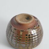 Midcentury-Modern Stoneware Bowl Dripping Motif in the Style of Margaret Rey