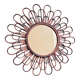 Miroir fleur rotin 3 rangées de pétales