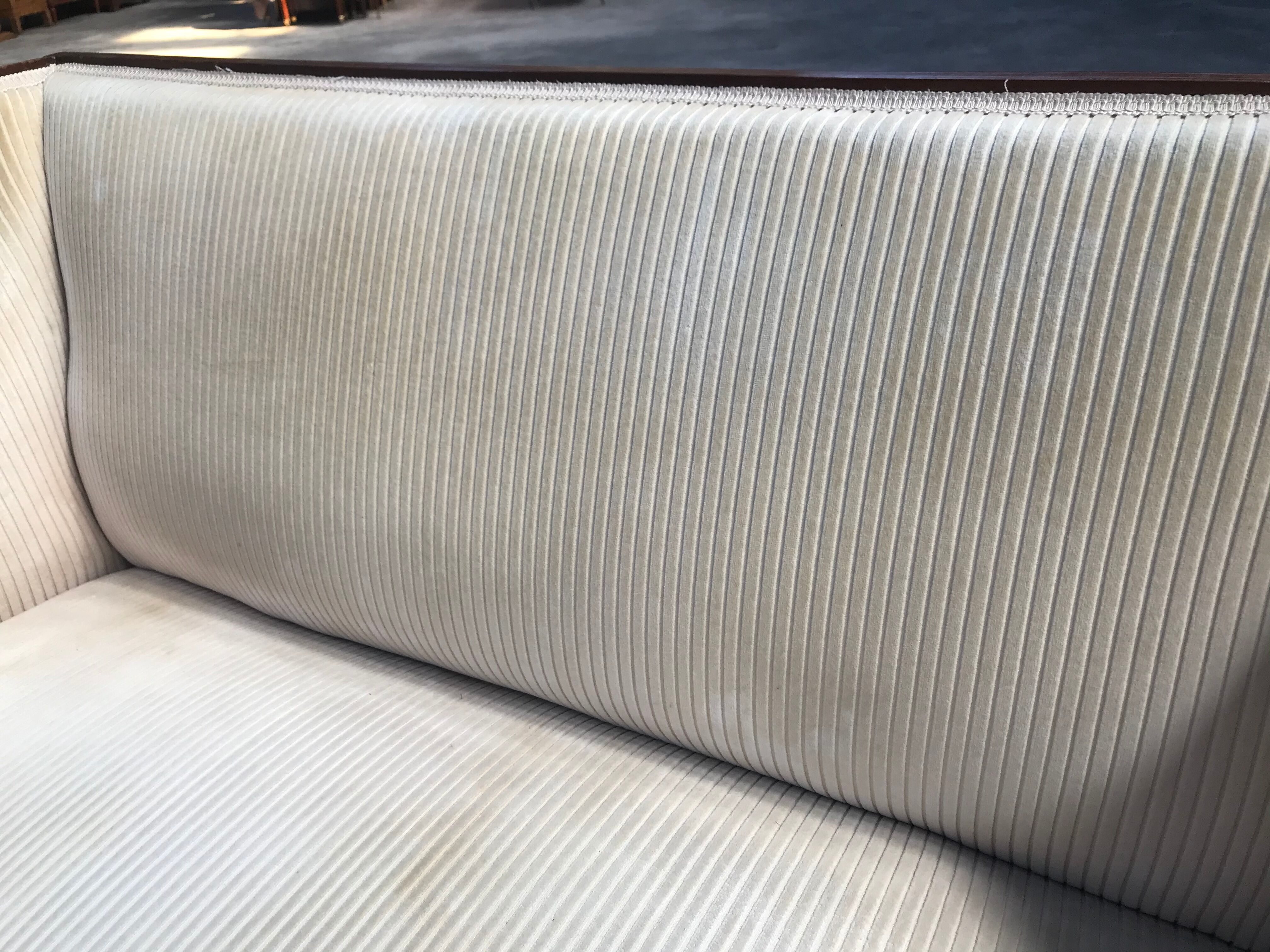 Art deco bench in mahogany