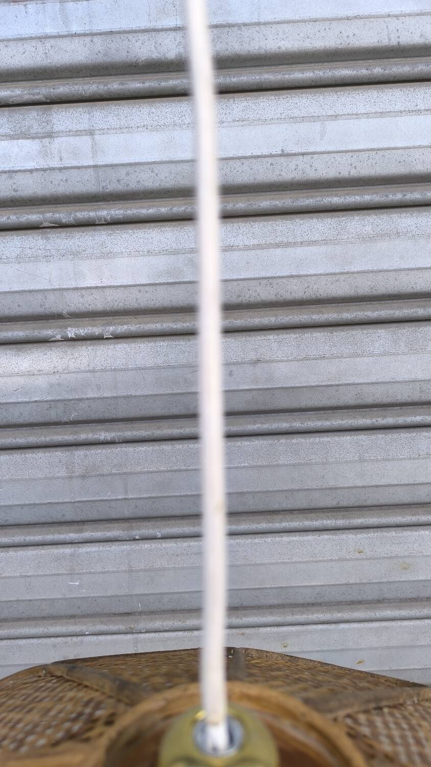 Vintage wicker flower pendant light