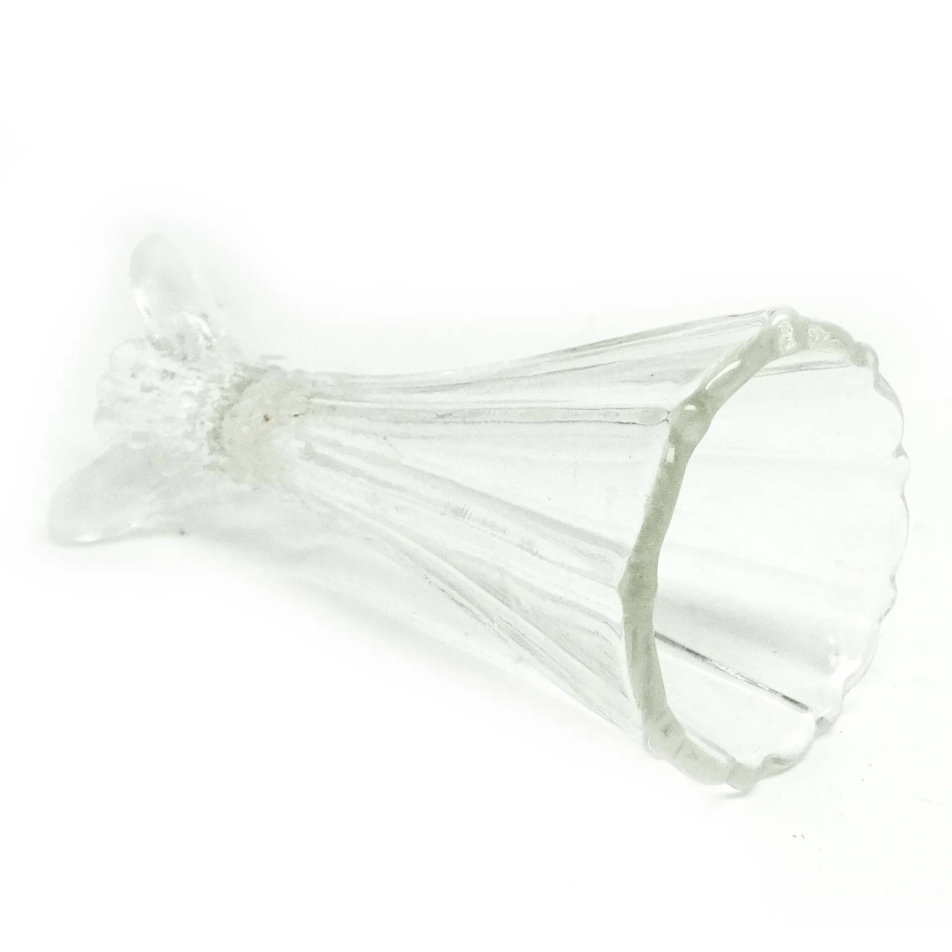 Art Deco vase, transparent glass, Poland, 1930s