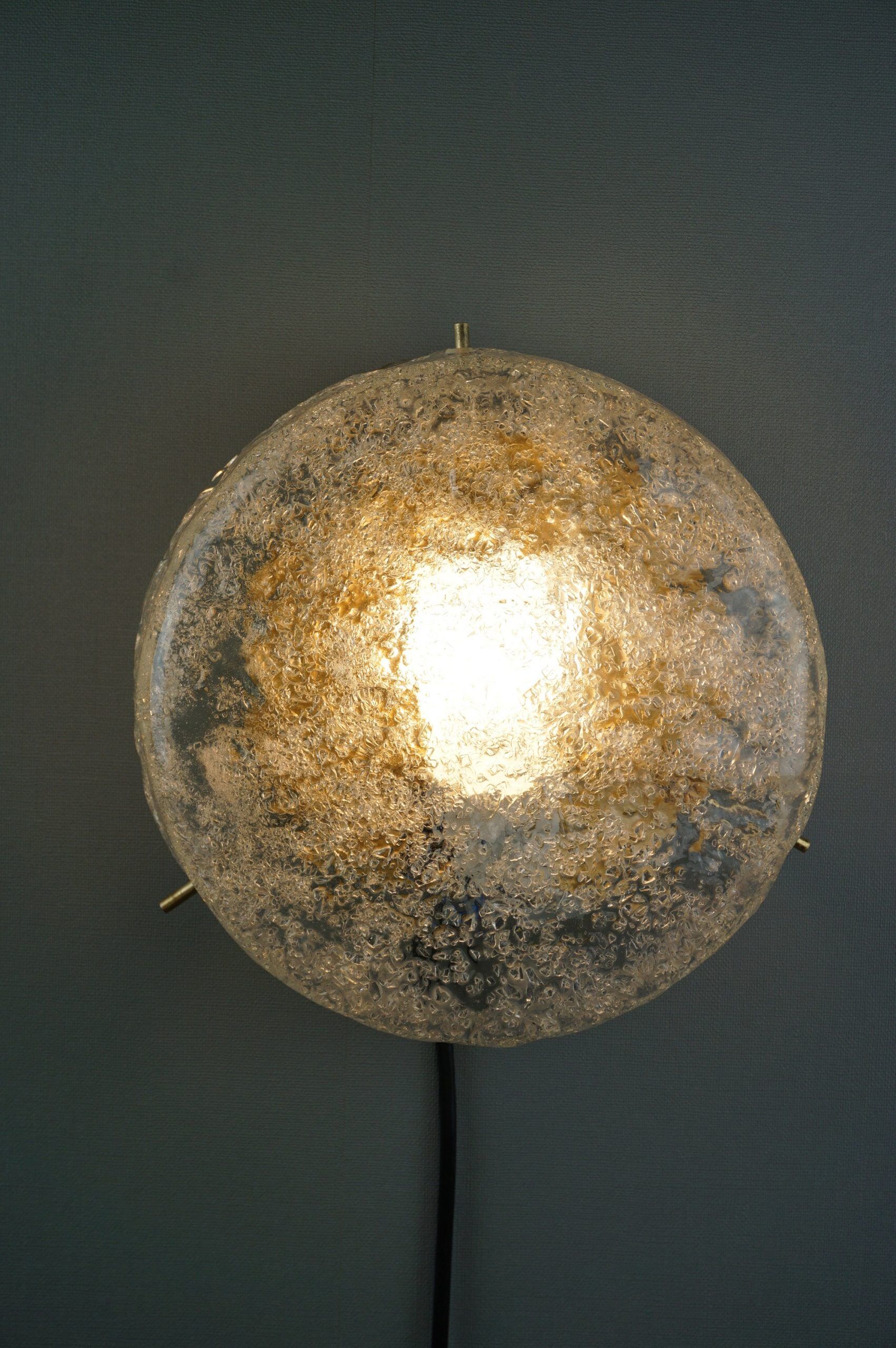 Set of two ceiling lamps with glazed glass by Kaiser Leuchten