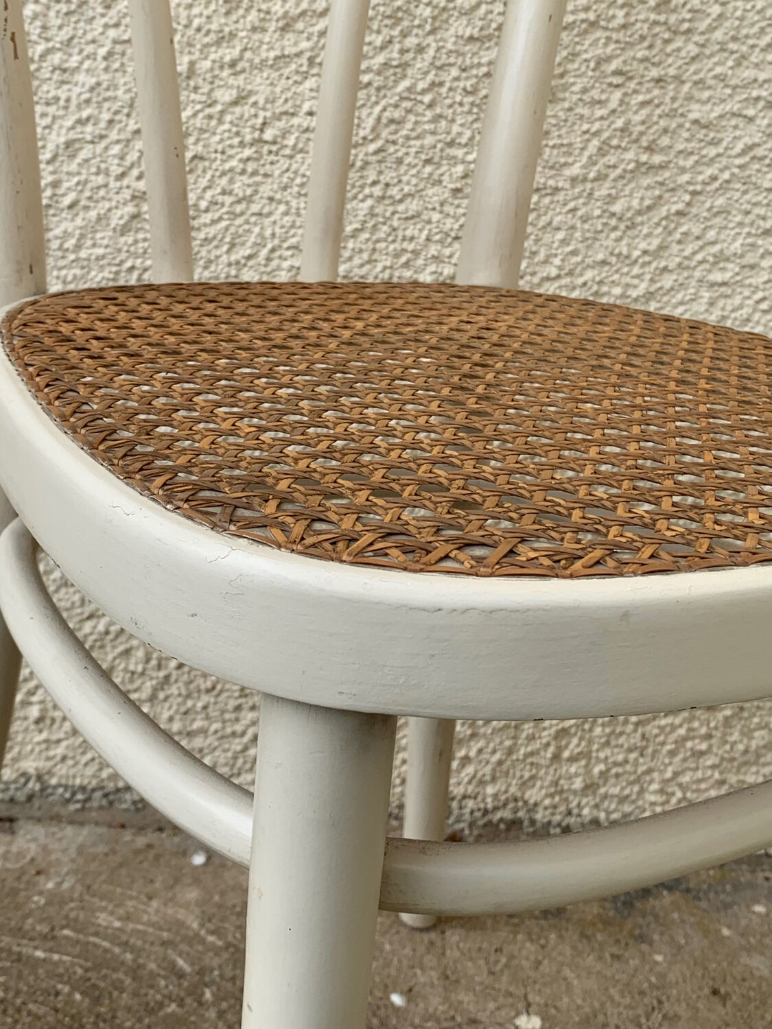 Caned bistro chair