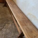 Solid wood bench