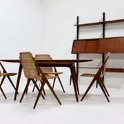 Teak Wall Unit by Louis van Teeffelen for WeBe 1950's