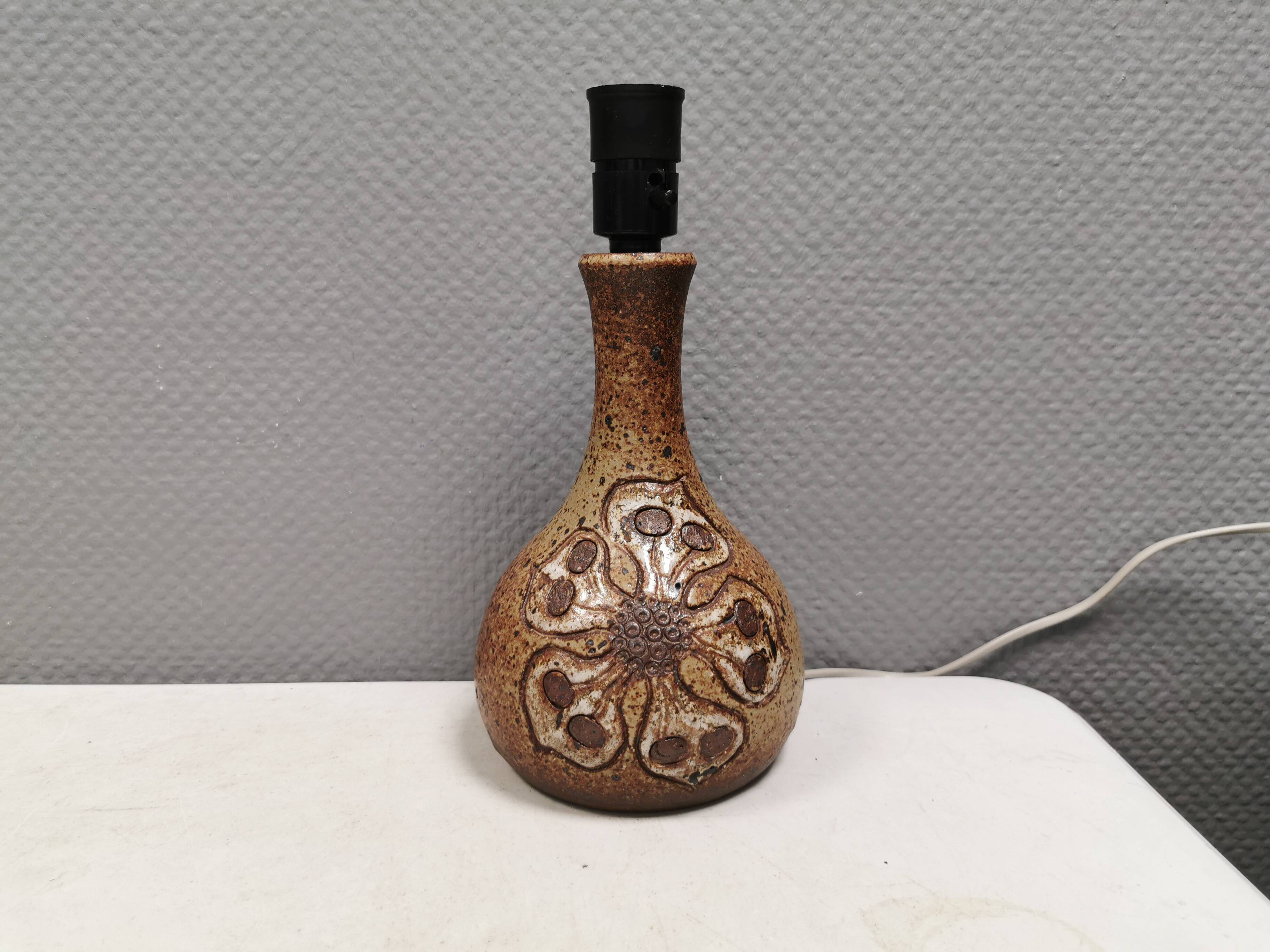 Ceramic table lamp by Mette Løkken Stiil for her own workshop Denmark 1970s
