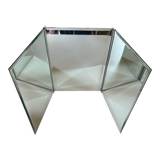 Modernist triptych mirror vintage design 70s