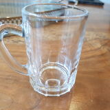 9 tasses à café en verre années 70