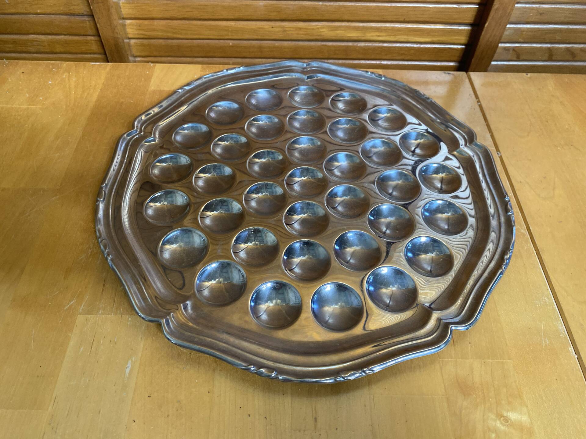 Old Plate Snails Stainless Steel Tray 36 Slots Made In France #E12