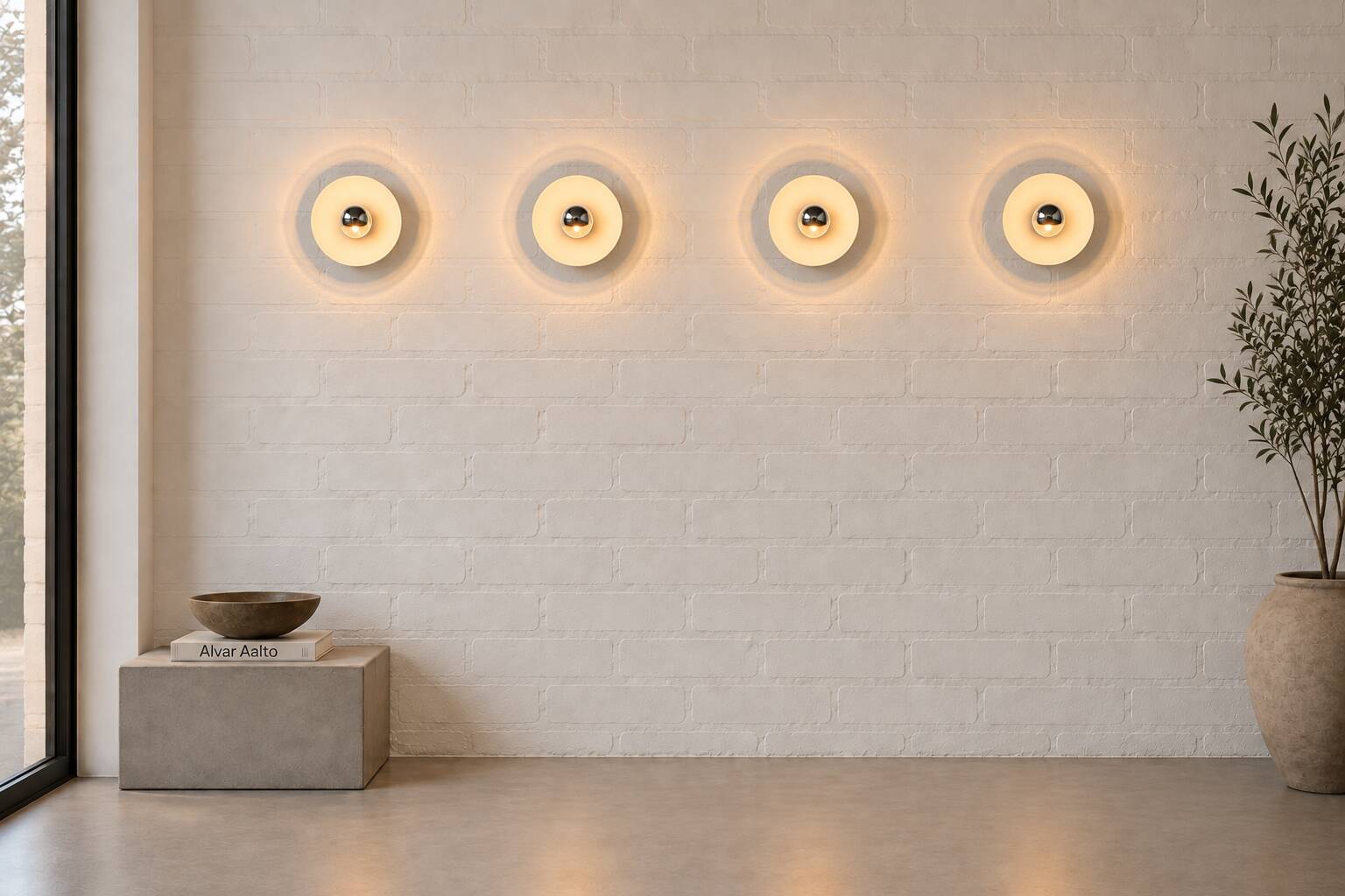 Pair of wall lights selected by Charlotte Perriand, Germany 1960