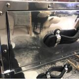 Aluminium and leather dresser