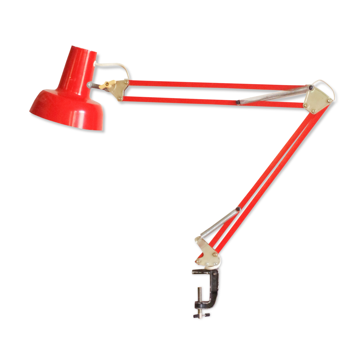 Red articulated architect lamp