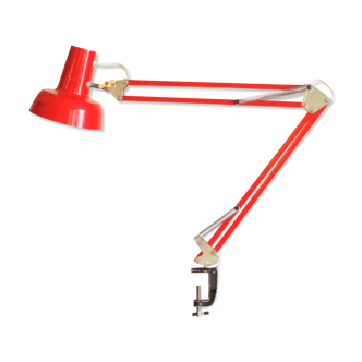 Red articulated architect lamp