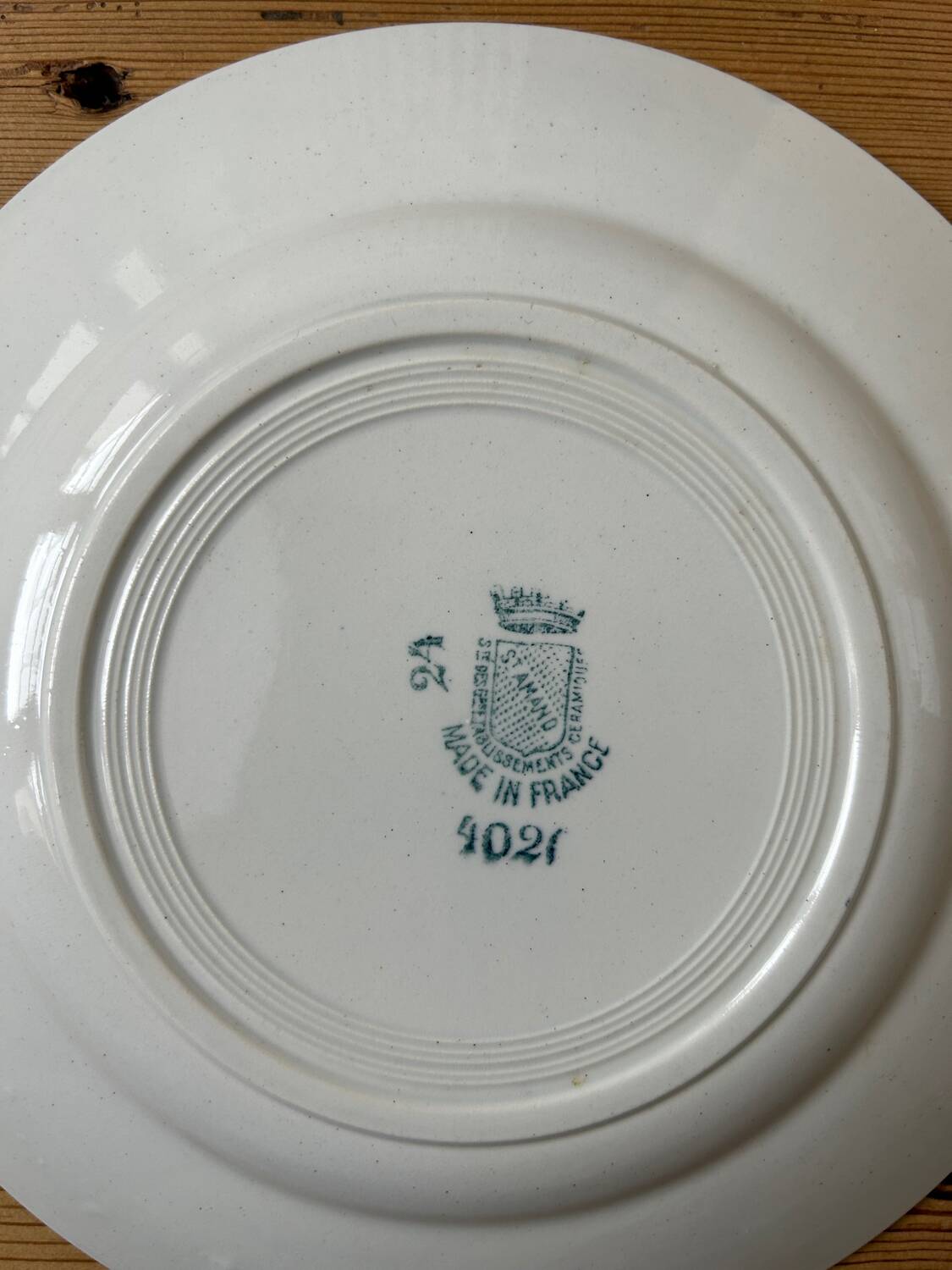 Set of 9 antique flat plates