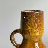 Poterie colorée - Vase en céramique, style rustique et artisanal.
