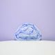 Vintage blue glass bowl swirl