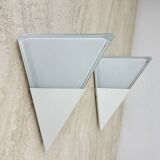 Set of 2 Limburg Glashütte glass wall lamps sconce , 1970s