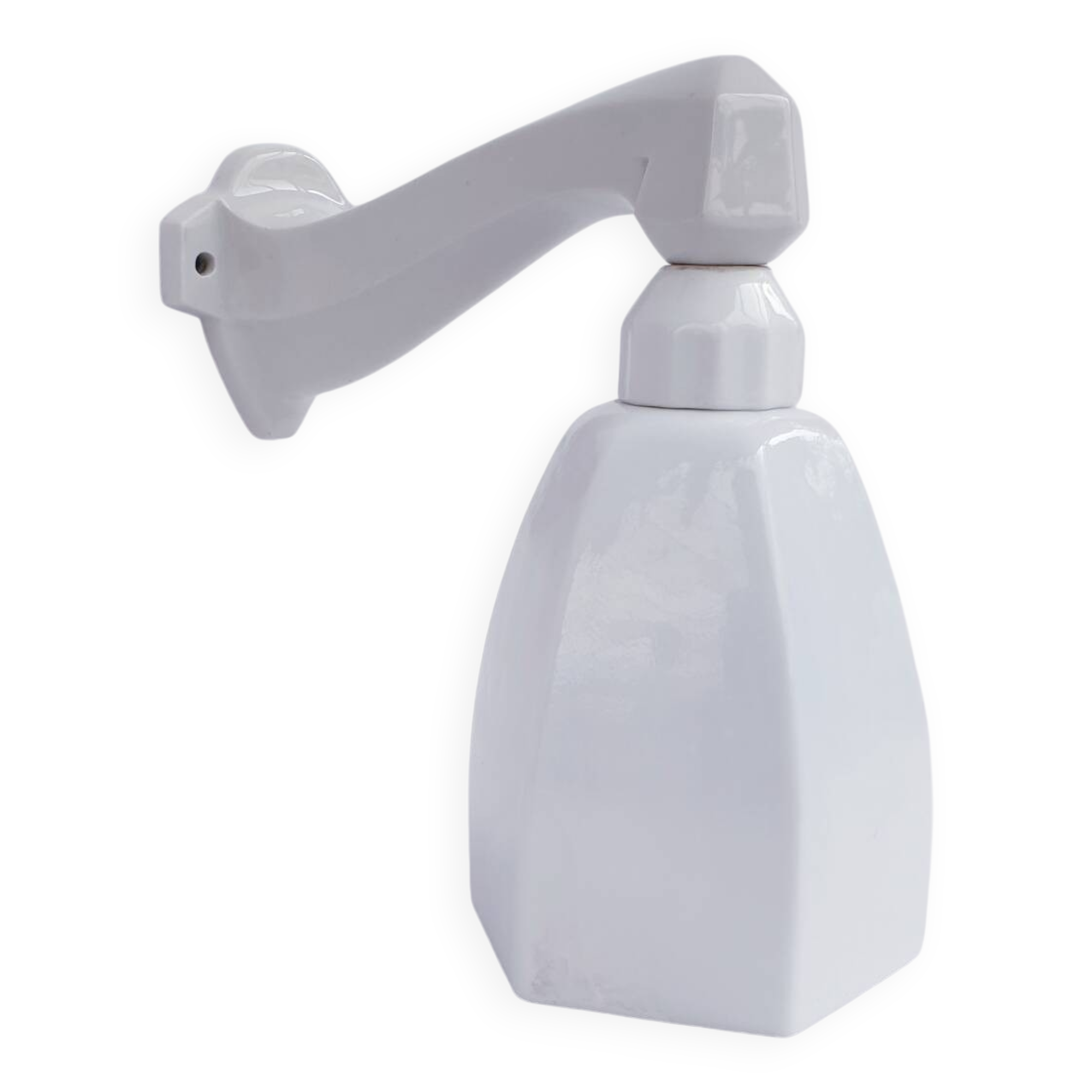 Decorative porcelain and glass wall lamp