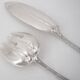 Christofle Rubans model Bell service fish cutlery set, silver-plated, 2 pieces.