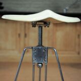 Chair or Stool Top Adjustable Metal Design 1960