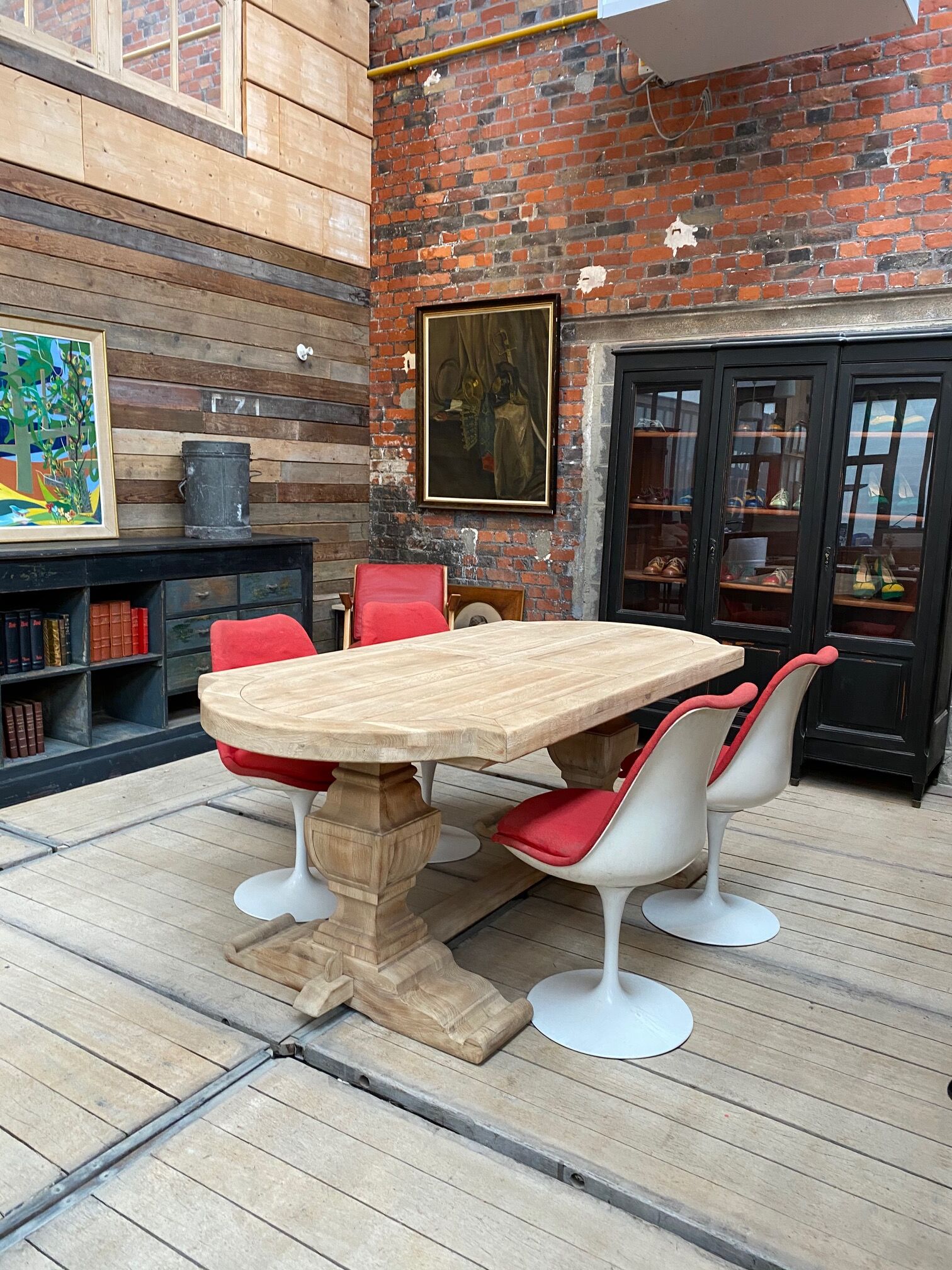 Solid oak monastery table