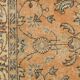 Tapis vintage à motifs floraux orange et noirs