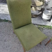Pair of vintage armchairs with tapered legs from the 1950s.