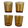 Suite de 4 verres lever ambrés, années 70