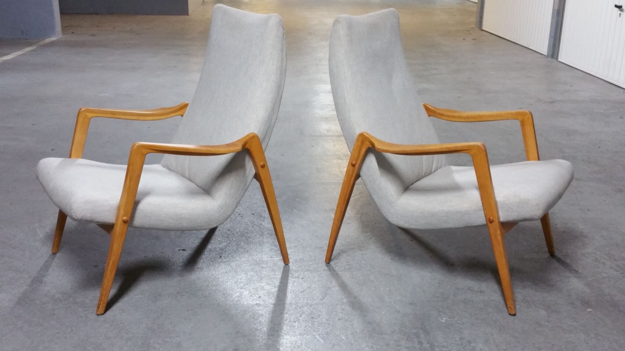 Scandinavian armchair danish feet years 50 compass