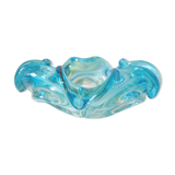 Empty pocket corolla in vintage azure blue Murano glass