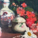 Still life oil on canvas XX ieme