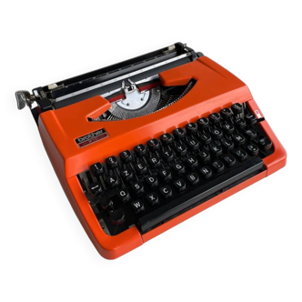 BROTHER 210 orange typewriter - vintage 1970s