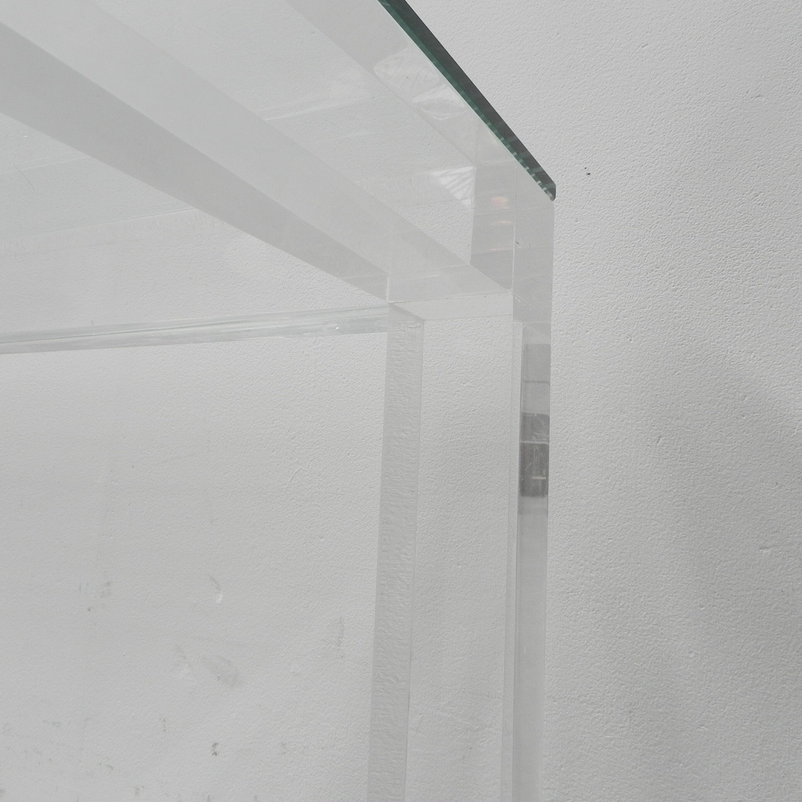 Vintage coffee table on perspex legs