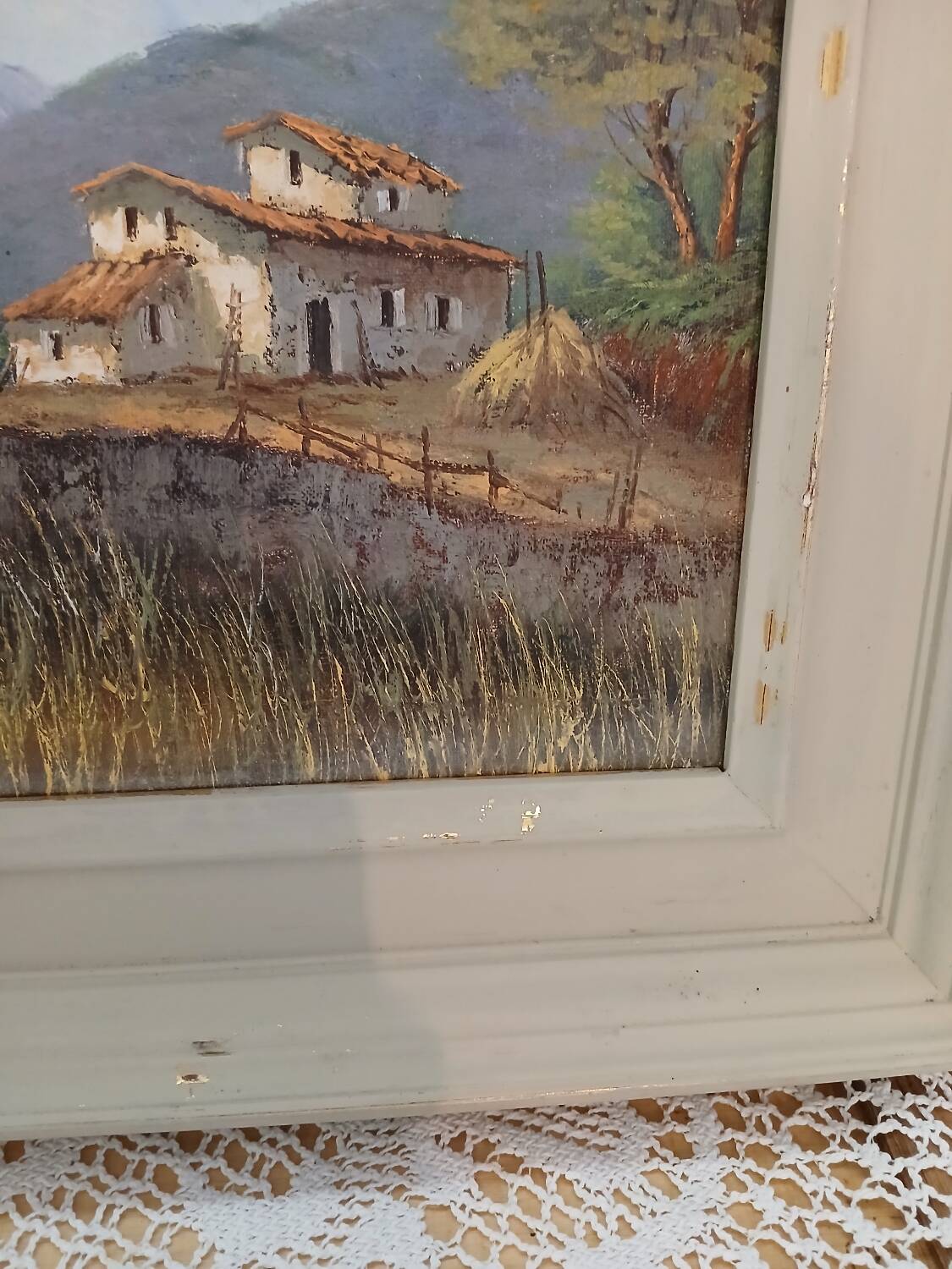 Oil painting of a Provençal landscape