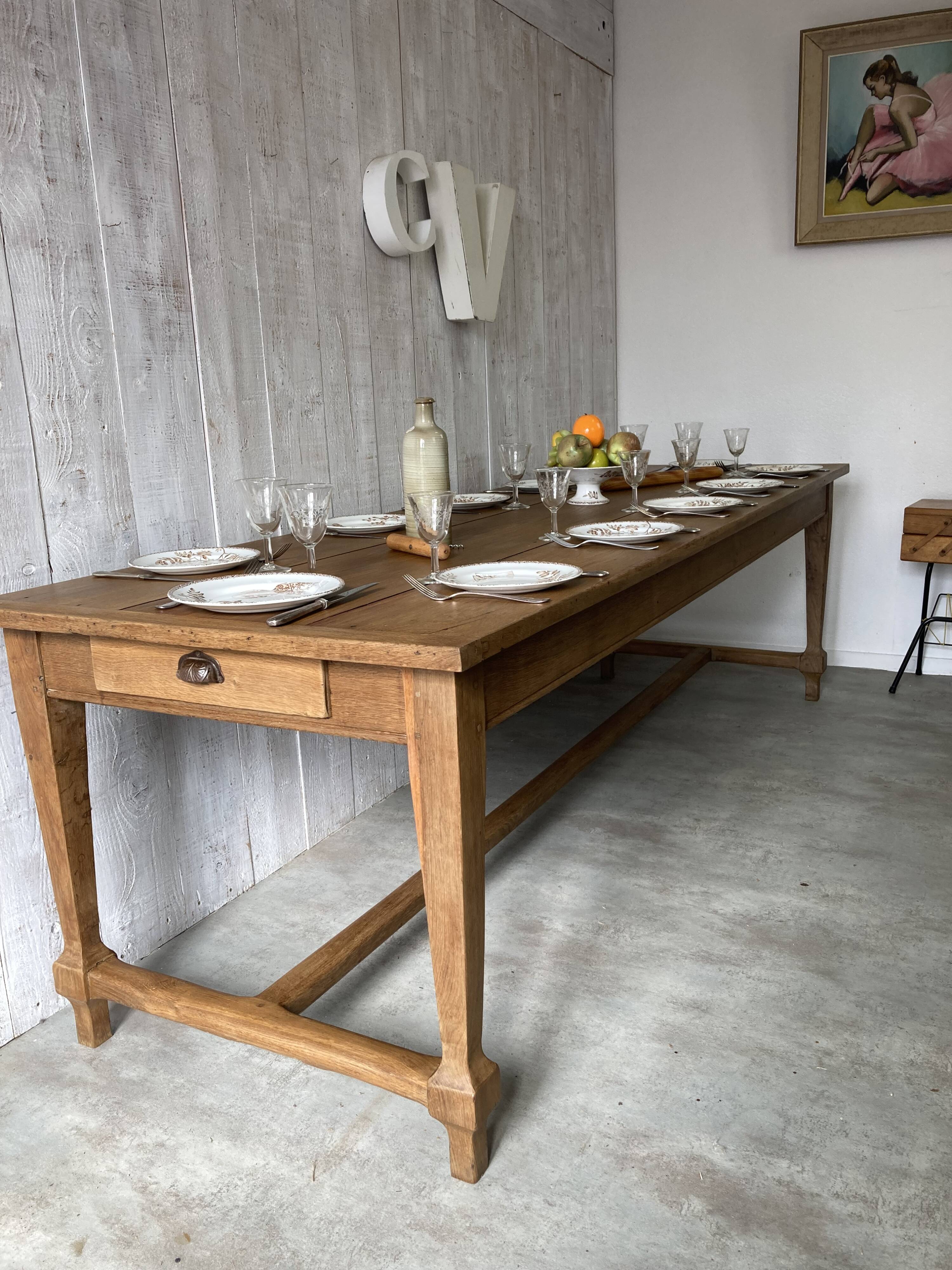 Table de ferme 244x82cm