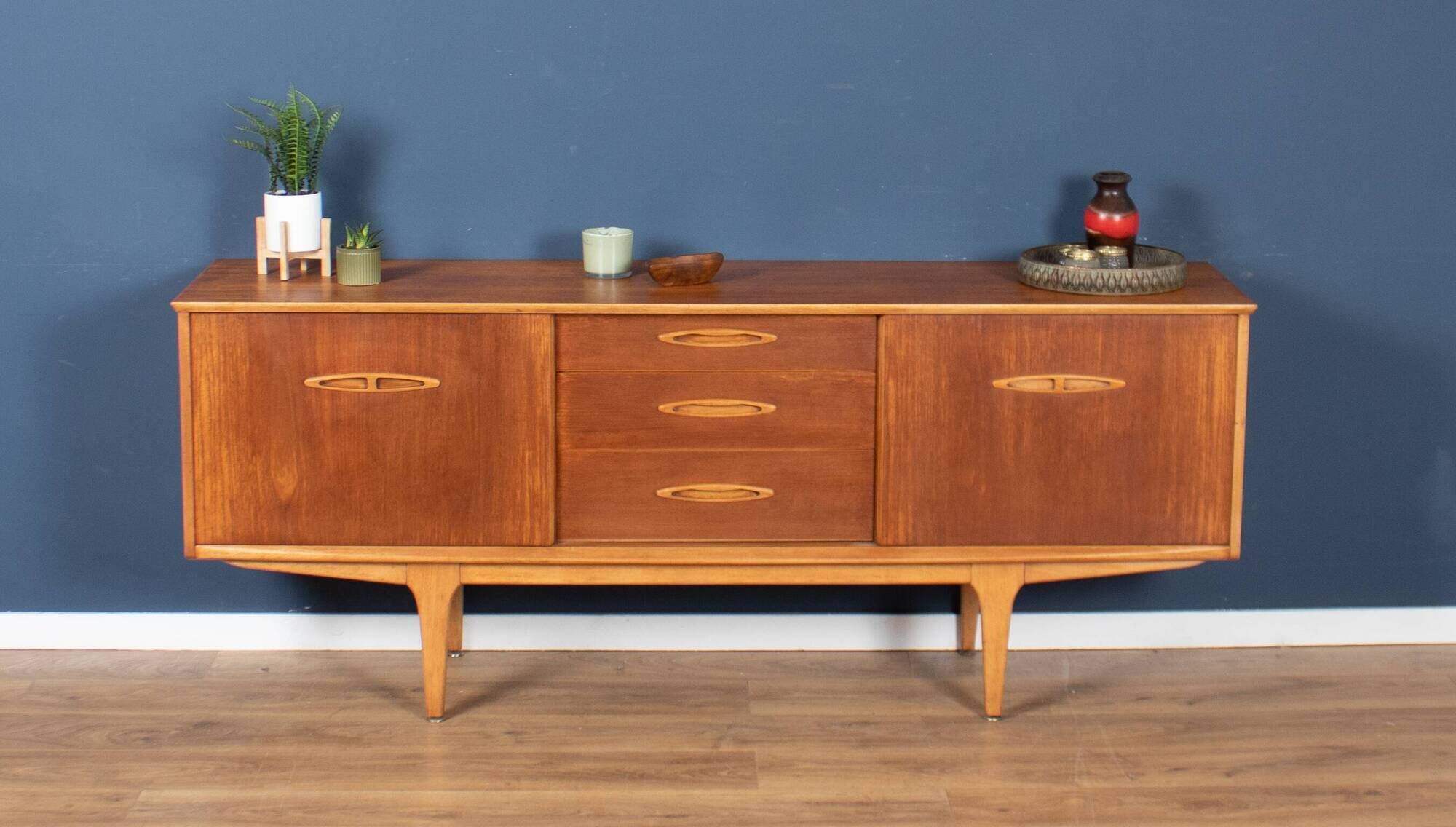Long 1960s Teak Jentiuqe Mid Century Sideboard